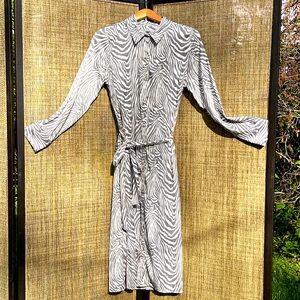 Banana Republic Zebra Print Shirt Dress